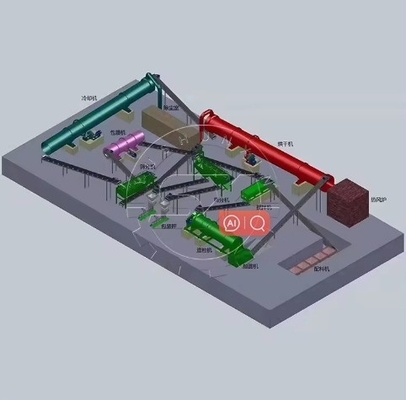 Complete Organic Fertilizer Fermentation Production Line for Round Ball Press Pellet