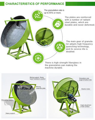 1200*950*1300mm Pan Granulator Disc for Top-Performance Organic Fertilizer Production