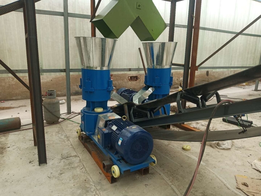 Poultry Manure Pelletizer 380V Adjustable Flat Die Chicken Poop Pellet Making Machine