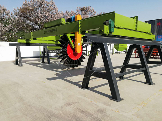 Organic Fertilizer Low Energy Consumption Wheel Type Compost Turner for Farms 10000 KG