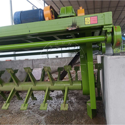 Organic Fertilizer Production Trough Compost Turner for 5-20t/h Animal Manure Treatment