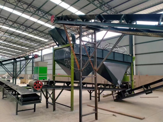 Organic Waste Compost Production Line with Ball Shape Granules Fertilizer Granulating