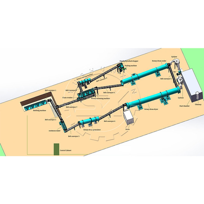 2400KG Weight Npk Fertilizer Production Line with Granulating Yushunxin Compound
