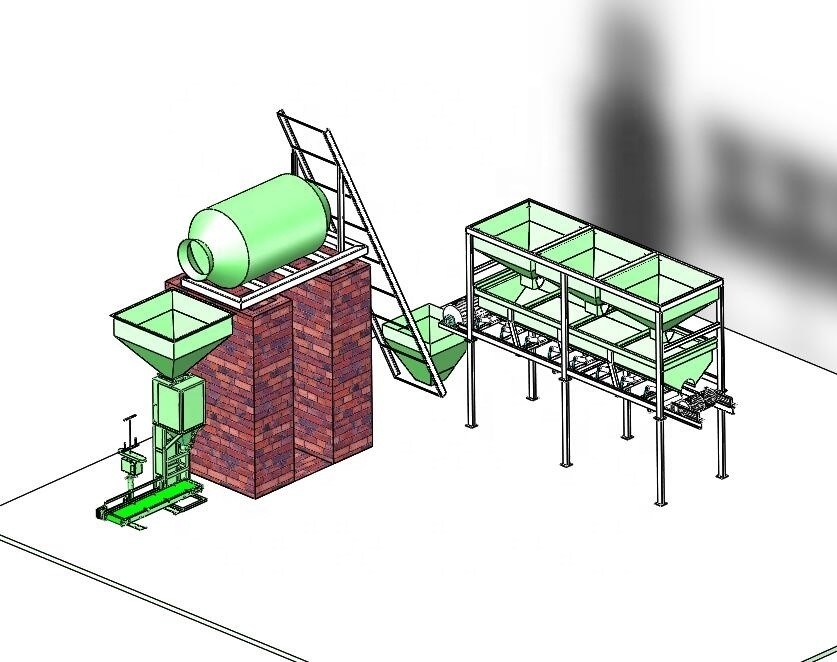 1500 KG Capacity BB Fertilizer Mixing Equipment for Bulk Blending Production Line
